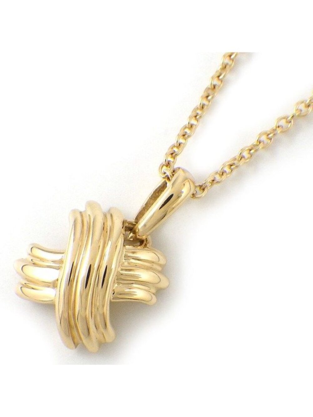 Tiffany & Co Necklace Signature Cross 18K Yellow Gold